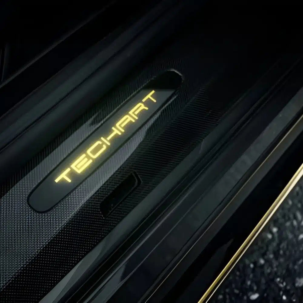 TECHART Carbon Door Guards with Illuminated Lettering for 992.1 & 992.2 Porsche 911