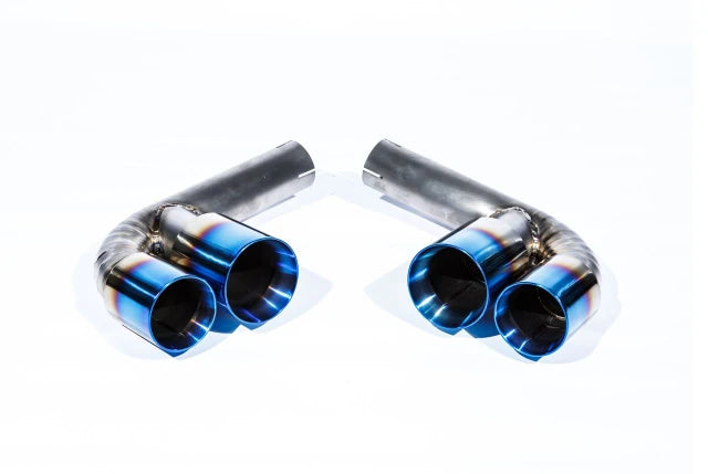 Porsche 911 (996 Carrera & GT3 1998–2005) Full Titanium Muffler Bypass Pipes with Quad Round Tips