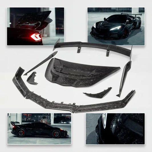 Auto Addict USA Quiet Racing ZR1 ZTK Forged Carbon Fiber Aero Kit for C8 Chevrolet Corvette Z06 and E-Ray