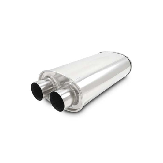 Vibrant Universal Streetpower Stainless Steel Dual In-Out Muffler - 3 inch
