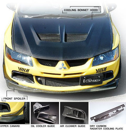 VARIS Carbon Air Cleaner Scoop for Normal Bumper for 2001-05 Mitsubishi Evo VII/VIII