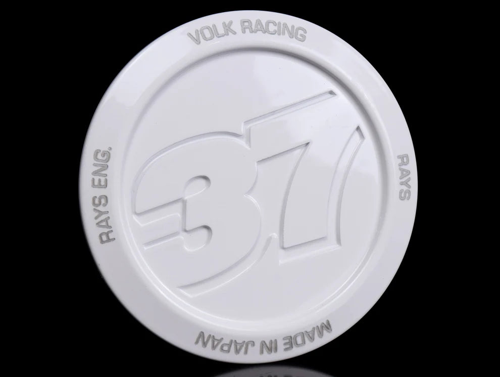 Volk Racing Center Cap Model 37 - White (1) Each