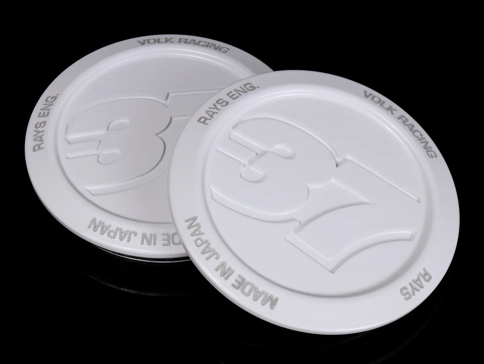 Volk Racing Center Cap Model 37 - White (1) Each