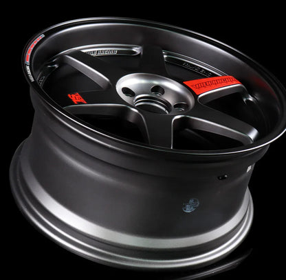 18×9.5 +21, 5×114.3 Volk Racing TE37SL Black Edition III Wheel Set for Mitsubishi Evo X w/ Center Caps (4) Wheels