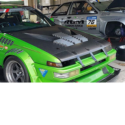 Workshop Takumi Carbon Junkie Ver.1 (Dry Carbon Fiber) Aero Hood for Toyota Trueno (AE86) 1983-1987
