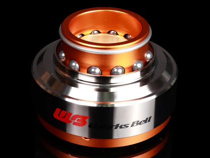 Works Bell Rapfix Steering Wheel Quick Release Black, Red, Silver, Orange Blue