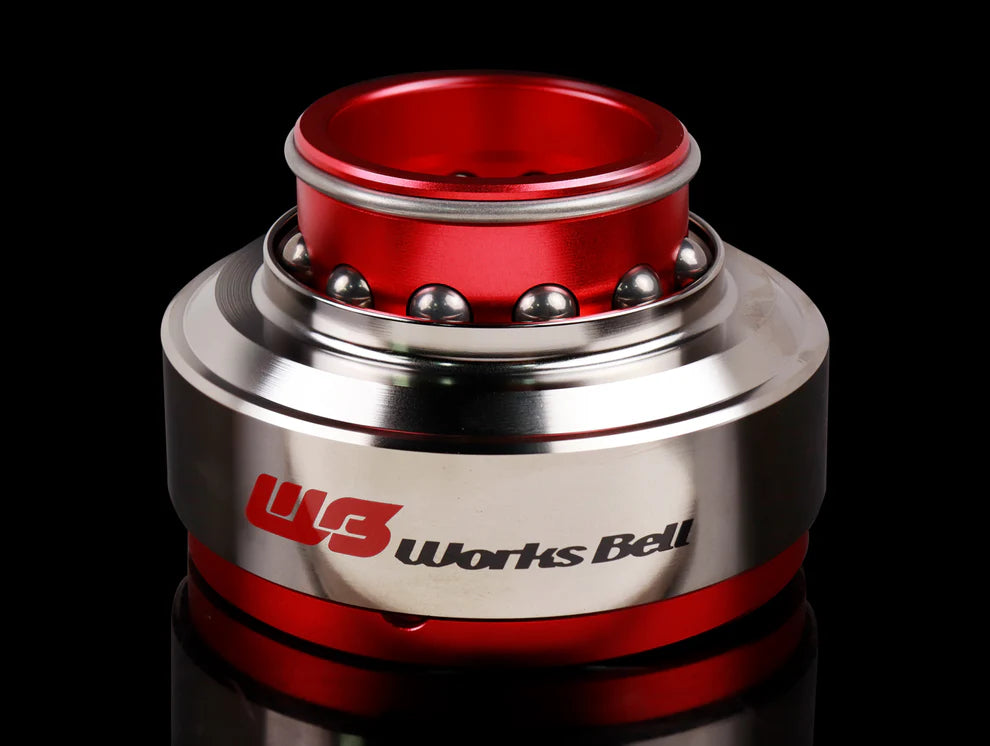Works Bell Rapfix Steering Wheel Quick Release Black, Red, Silver, Orange Blue