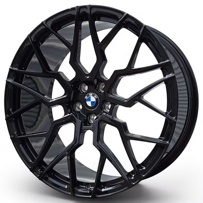 (4) PSR Forged, Gloss Black, (2)22x9.5 +37 (2)22x10.5 +43, 5X112, 66.6