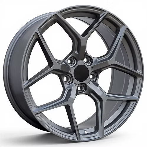(4) RF7 style, Satin Grey, (2) 19x8.5 +38, (2) 19x9.5 +40, 5X120, 72.6