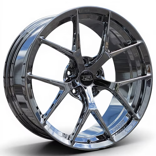 (4) PSR Forged, Chrome, (2)19x9 +31 (2)19x10 +25, 5X120, 72.6