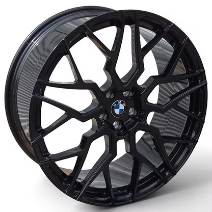 (4) PSR Forged, Gloss Black, (2)22x9.5 +37 (2)22x10.5 +43, 5X112, 66.6