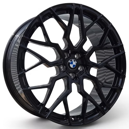 (4) PSR Forged, Gloss Black, (2)22x9.5 +37 (2)22x10.5 +43, 5X112, 66.6