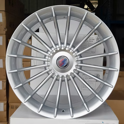 (4) C09 style, Gloss Silver, 19x8.5 +33, 19x9.5 +35, 5X120