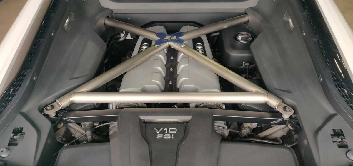Titanium Engine crossmember brace for Lamborghini Huracan all models 2015-2024 / Audi R8 Gen 2 2017-2023