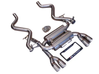 BMW M3 E90/E92 Axle-Back Exhaust System (2008–2013) – 76mm Bevel Edge Tips | Dyno Proven
