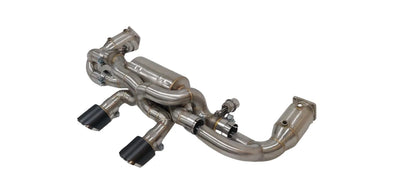 TOP SPEED PRO-1 T304 Stainless Steel Valved Catback Exhaust System for Porsche 991.2 Carrera 3.0T (2017–2019) – Center Exit with Dual 102mm Matte Dry Carbon Fiber Tips