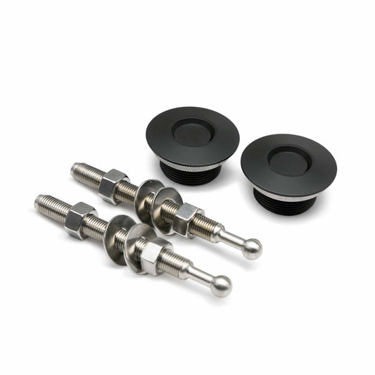 Quik-Latch® QL-38 Low Profile Hood Pin Kit - Black (45mm Diameter, without lock)