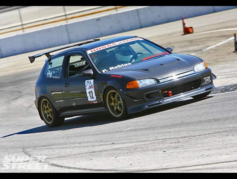 J's Racing Type-S Vented Carbon Fiber Hood - 92-95 Civic