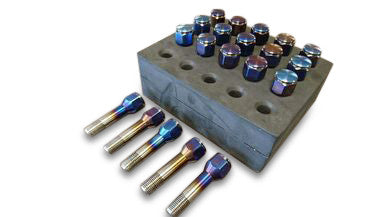 Full Titanium (Blue) Wheel Lug Nut Lug Nuts Stud Wheel Bolt fits Most Ferrari