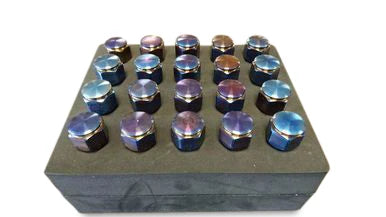 Full Titanium (Blue) Wheel Lug Nut Lug Nuts Stud Wheel Bolt fits Most Ferrari