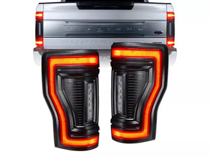 Oracle Flush Style LED Tail Lights; Black Housing; Clear Lens (17-22 Ford F-250/350 Superduty)