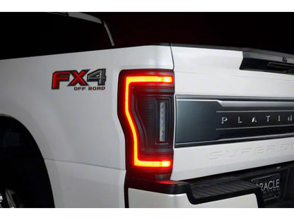 Oracle Flush Style LED Tail Lights; Black Housing; Clear Lens (17-22 Ford F-250/350 Superduty)