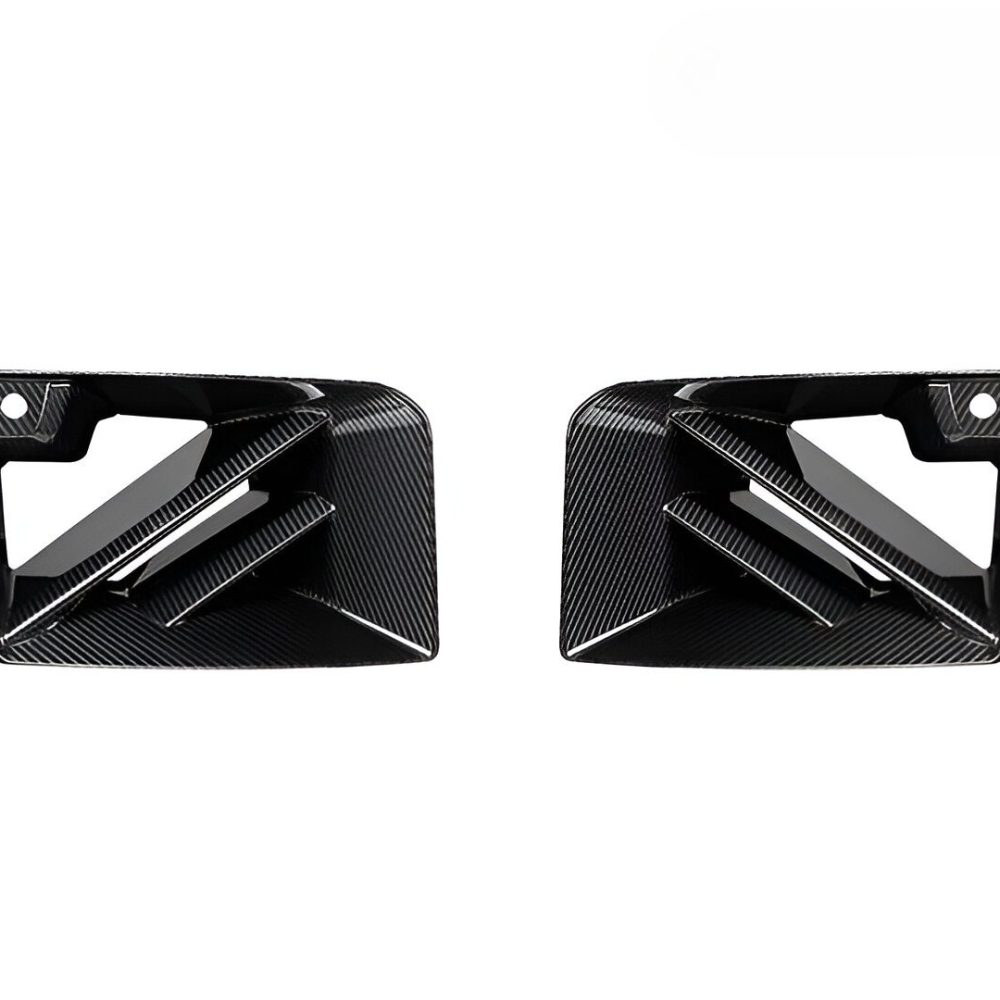 AutoTecknic Dry Carbon Corsa Front Air Inlet Trim Set for G87 BMW M2