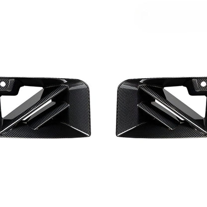 AutoTecknic Dry Carbon Corsa Front Air Inlet Trim Set for G87 BMW M2