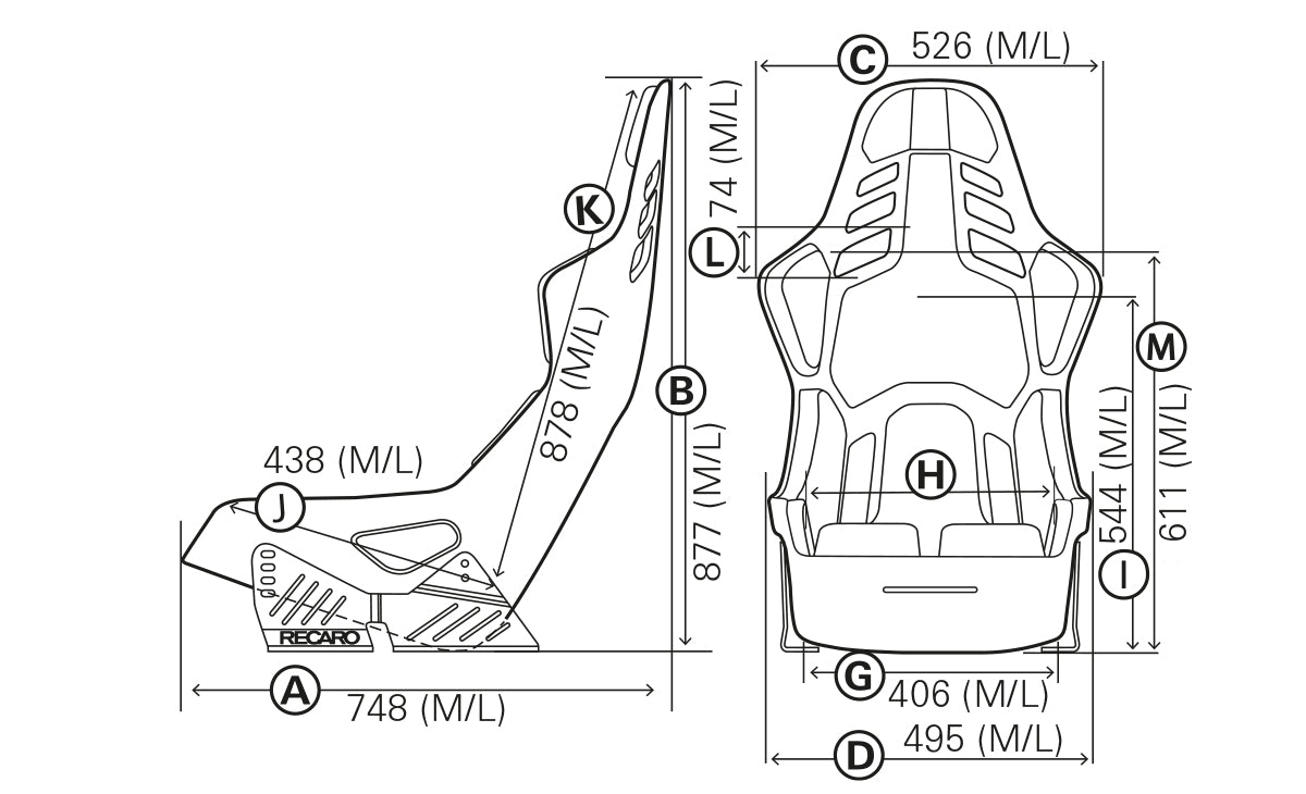 RECARO Podium CF Seat Each (1)