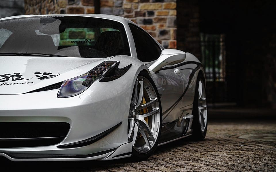 Rowen FRP World Platinum Fender Duct Cover for Ferrari 458 Italia