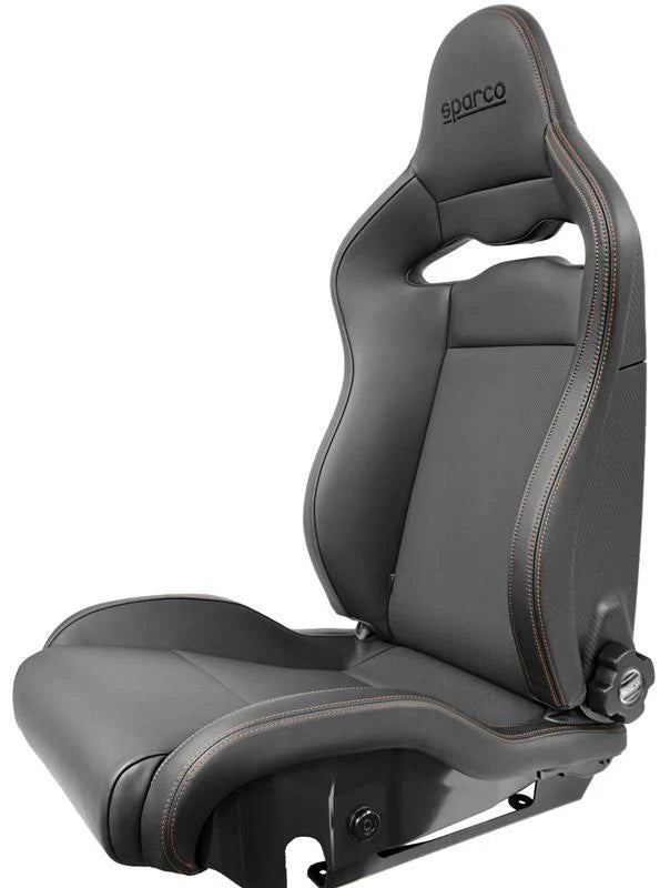 Sparco Seat SPX Special Edition Black/Red w/ Gloss Carbon Shell - Left Each (1)