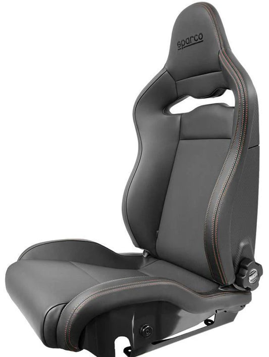 Sparco Seat SPX Special Edition Black/Red w/ Gloss Carbon Shell - Left Each (1)