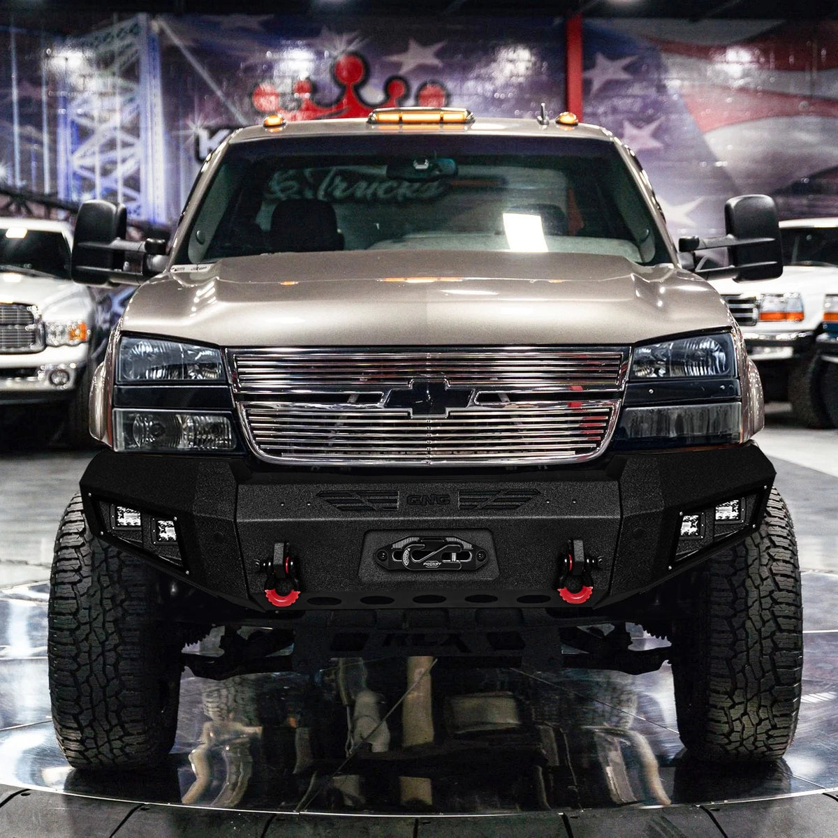 Fit 2003-2006 Chevy Silverado 2500/3500 Front or Rear Bumper with LED Lights