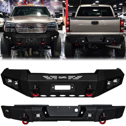 Fit 2003-2006 Chevy Silverado 2500/3500 Front or Rear Bumper with LED Lights