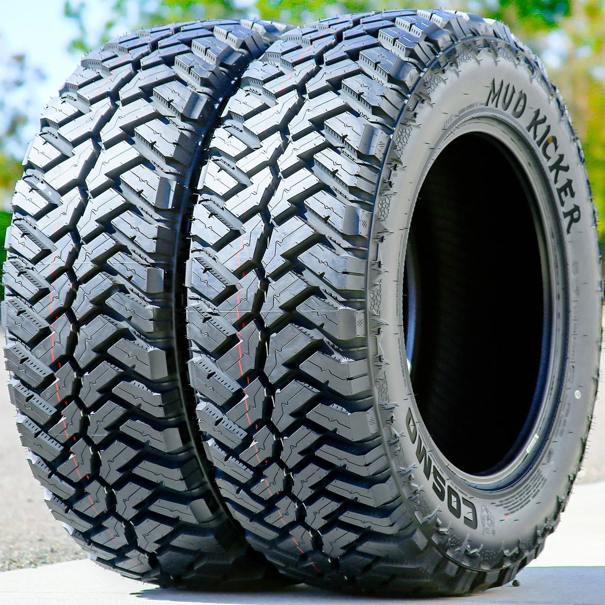 4 Cosmo Mud Kicker 37X13.50R20 128Q F 12 Ply Light Truck Tires 50k Mi Warranty