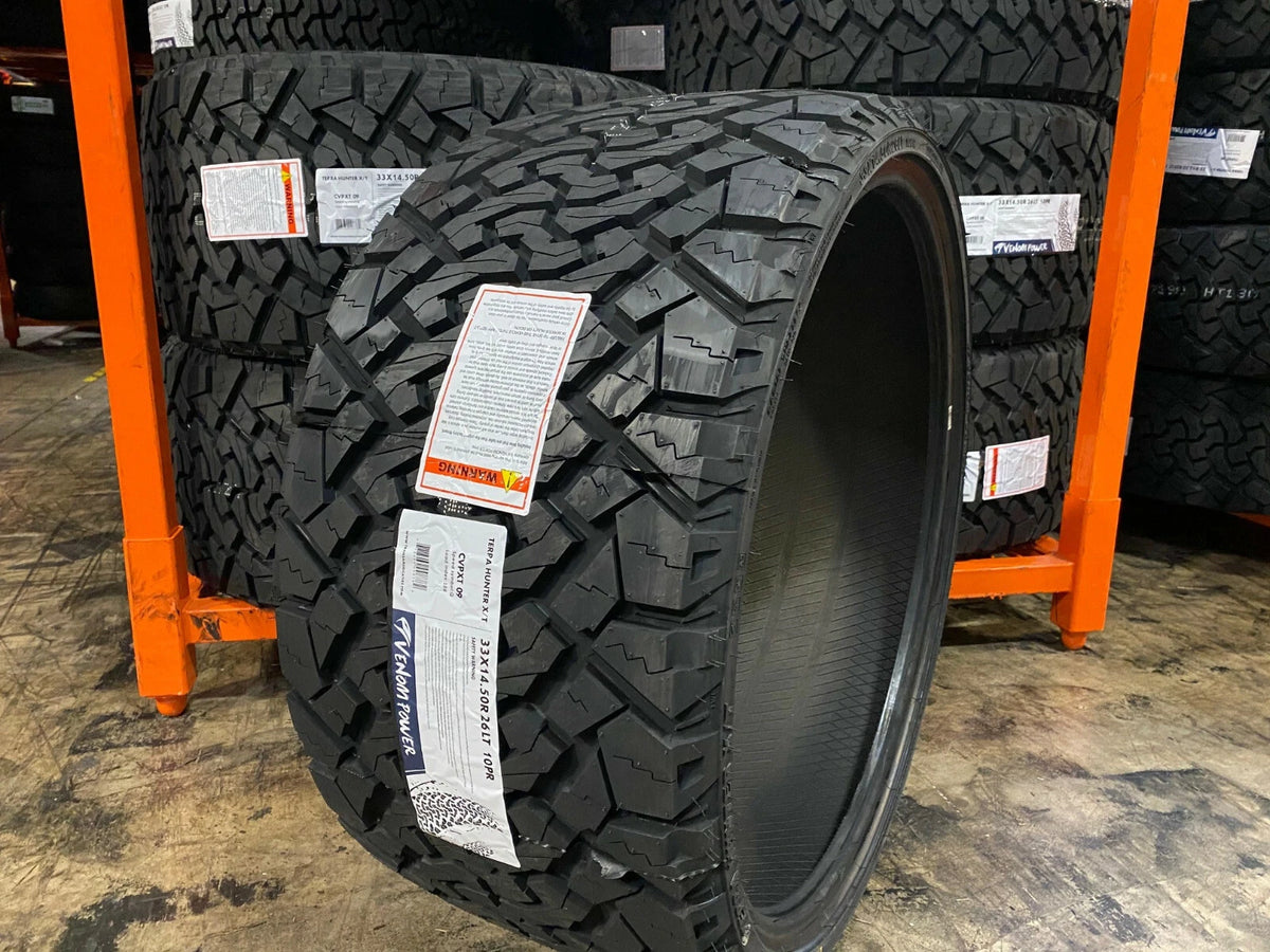 4 NEW 33X13.50R24 Venom Terra Hunter XT 12PLY 33 13.50 24 All Terrain Tires AT