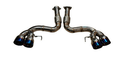 Chevrolet Corvette C8 6.2L 2020-up TOP SPEED PRO-1 T304 SP Exhaust System BLUE