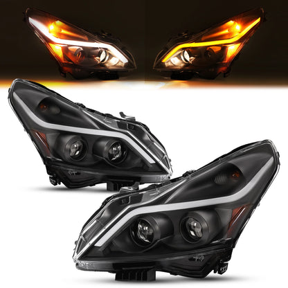 Clear LED Projector Headlights For Infiniti G37/G25/Q40 Sedan 4-Door 2010-2015