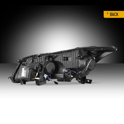 Headlights For 2008-2012 Honda Accord FULL LED Startup Animation DRL Lamp Pair