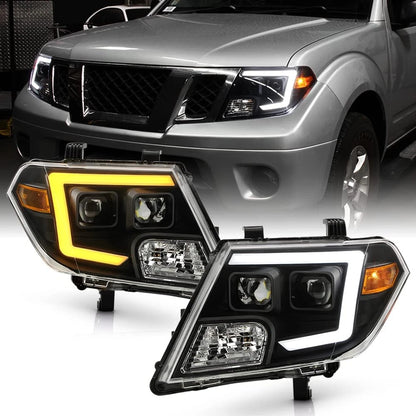 LED Switchback Dual Projector Headlights 2009-2021 Nissan Frontier Left+Right