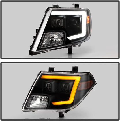LED Switchback Dual Projector Headlights 2009-2021 Nissan Frontier Left+Right
