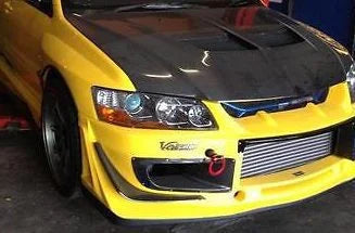 VARIS Carbon Oil Cooler Duct for Normal Bumper for 2003-05 Mitsubishi Evo VIII [CT9A] VAMI-047