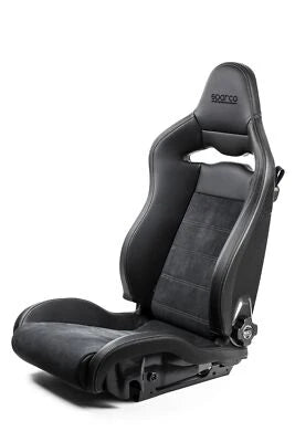 Sparco Seat SPX Special Edition Black/Grey w/ Gloss Carbon Shell - Right (1) Each