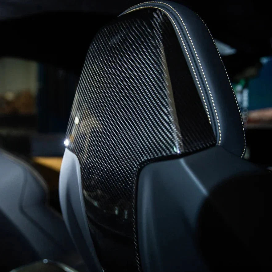 Carbon Fiber Seat Backing Cover Trim - BMW M8 F91 / F92/ F93