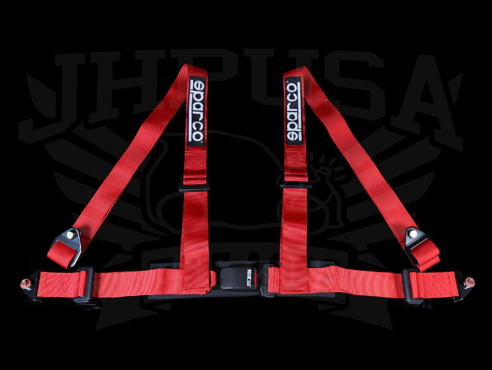 Sparco 4-Point Tuner Harness Black, Red, Blue
