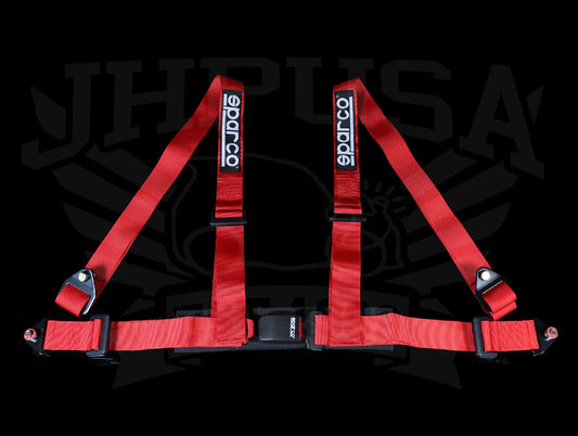Sparco 4-Point Tuner Harness Black, Red, Blue
