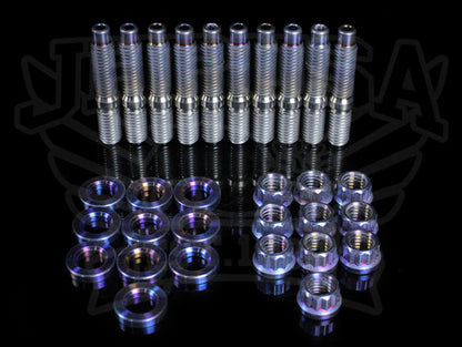 SpeedFactory Titanium Manifold Stud Kit - B/D/F/H/K-series Burnt or Raw