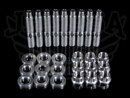SpeedFactory Titanium Manifold Stud Kit - B/D/F/H/K-series Burnt or Raw