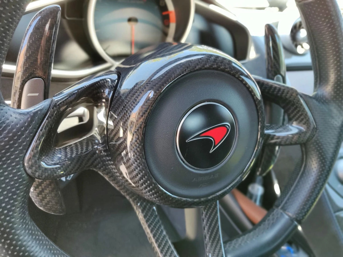 Mclaren MP4-12C 650S 675LT 570S 570GT 600LT 720S 765LT P1 Senna All Years Carbon Fiber Steering Wheel Center Cover