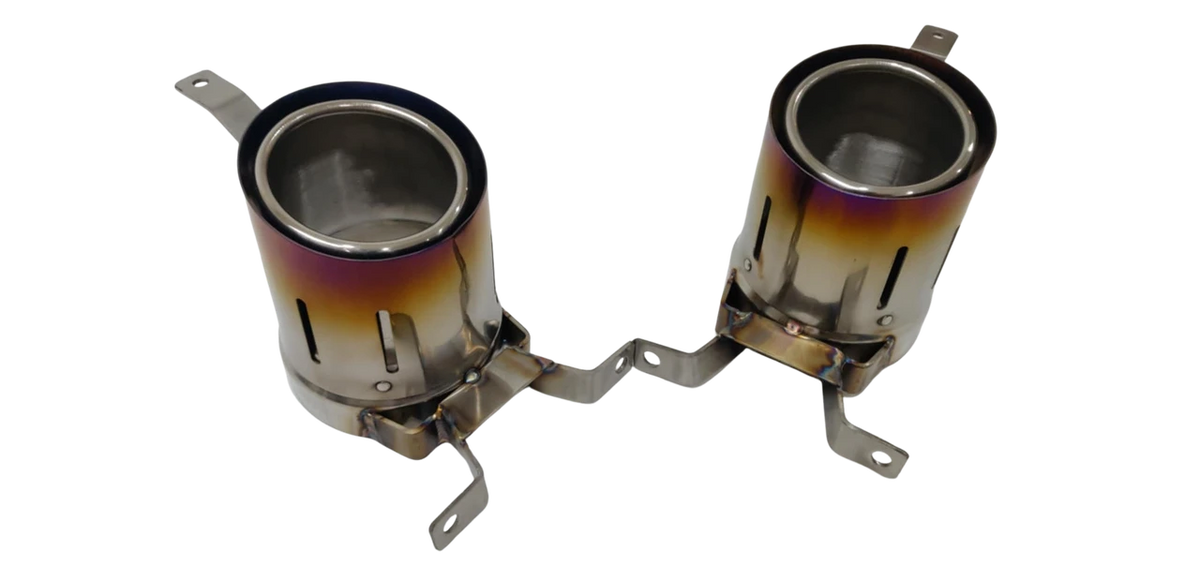 Ferrari 488 GTB Titanium Exhaust Tips Upgrade (2016–2020) – Blue or Purple | Top Speed Pro-1